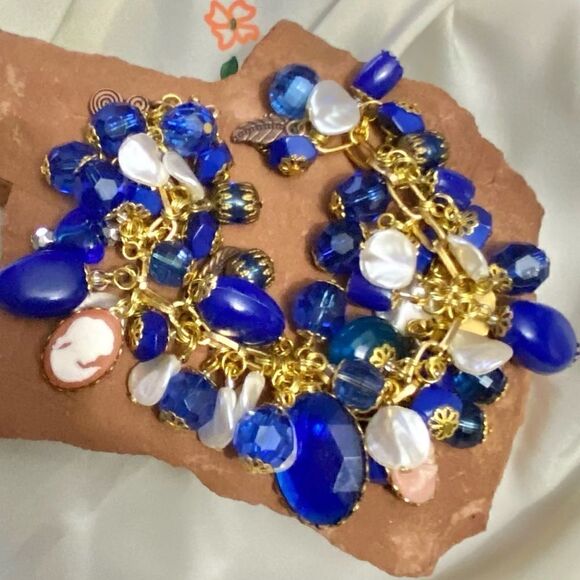 Bracelet Charms findings light weight hand crafted blue’s - Picture 1 of 10